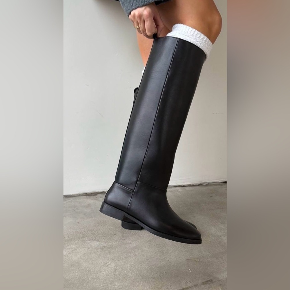 VINCE  Black Knee-High Women's Boots